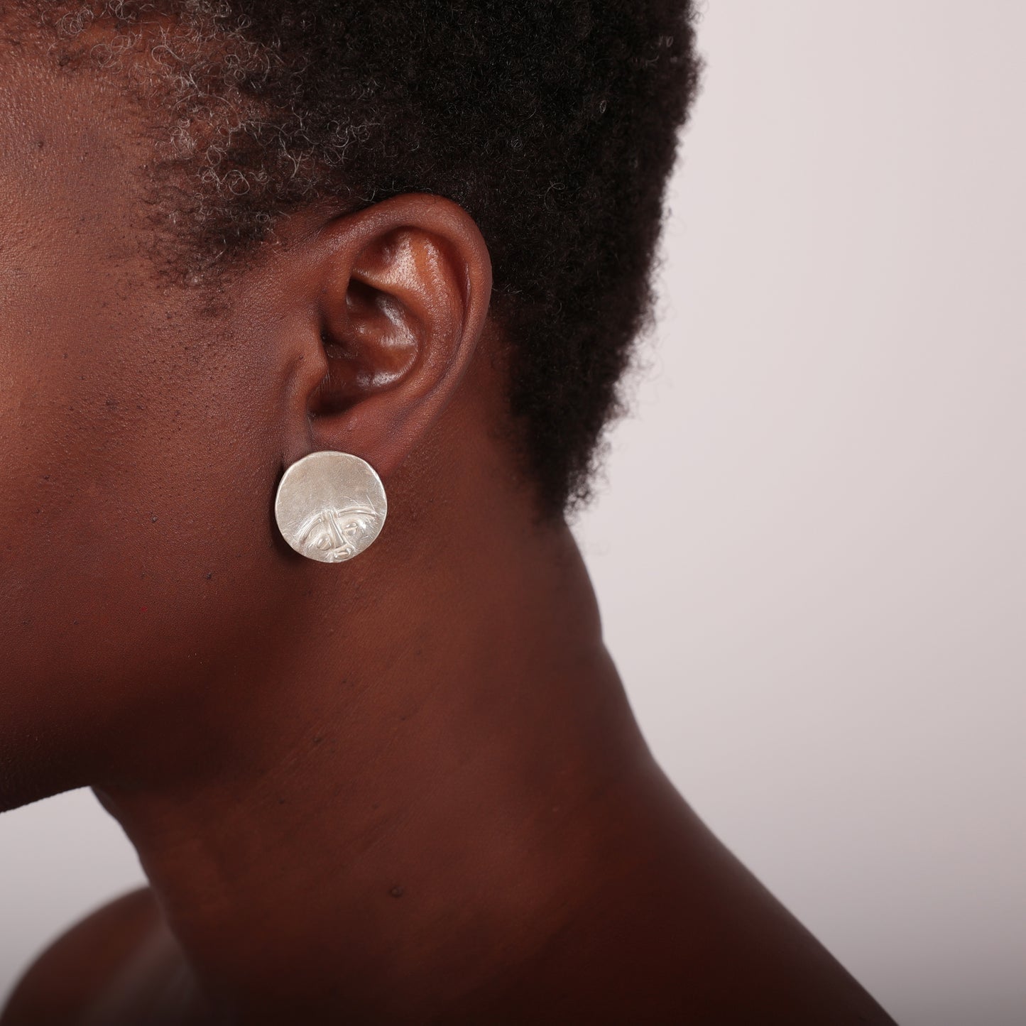 Afua Recycled Silver Stud Earrings